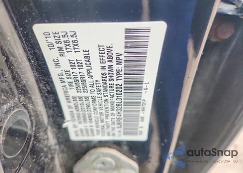 2011 Honda Cr-V Lx from USA, damaged, VIN 5J6RE4H32BL010202